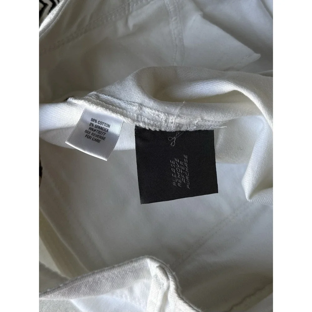 NWT Dana Buchman‎ Pants Signature Women's White Cropped Capri Pants Size 14